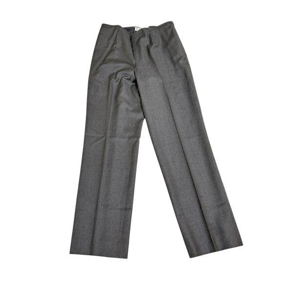 Carlisle Gray lightweight wool lined flat front trousers pants size 10 - Picture 1 of 6